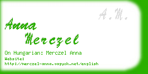 anna merczel business card